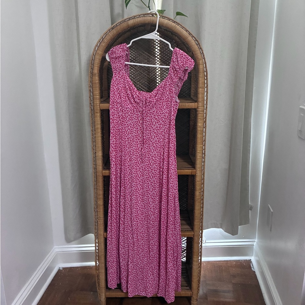 Ever New Pink Floral Maxi Dress with Cap Sleeves